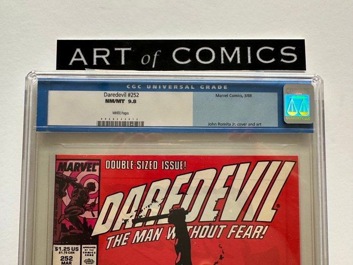 Daredevil #252 - Black Widow Appearance - CGC Graded 9.8 - Extremely High Grade!! - White Pages!! - 1 Graded comic - Første udgave - 1988