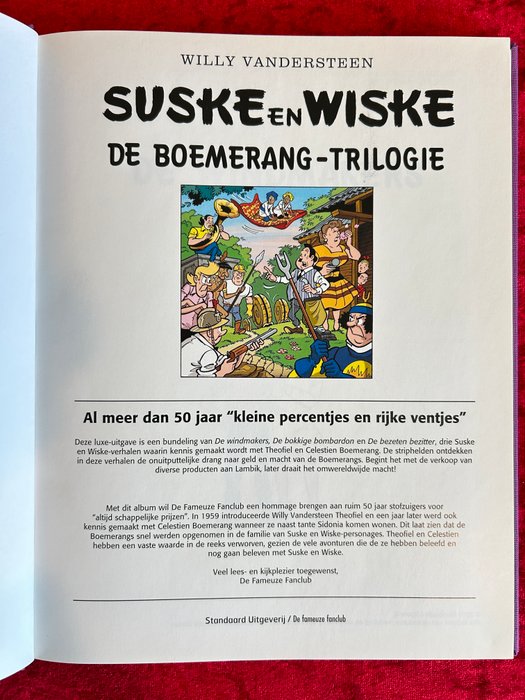 Suske en Wiske Gelegenheids uitgaven Fameuze Fanclub - De Boemerang-trilogie - 1 Album - Begrænset og nummereret udgave - 2010