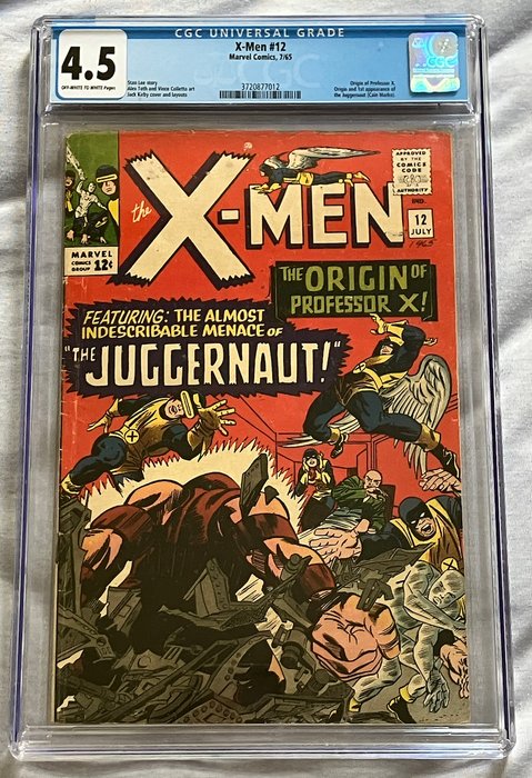 X-Men 12 - The Juggernaut Origin of Professor X - 1 Graded comic - 1965 - CGC 4.5