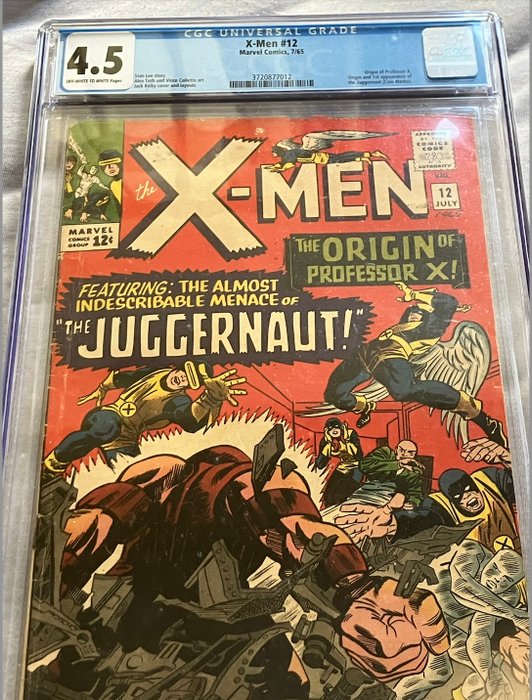 X-Men 12 - The Juggernaut Origin of Professor X - 1 Graded comic - 1965 - CGC 4.5