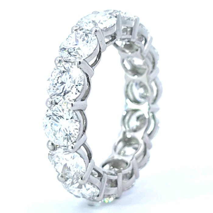 Ring Platin -  5.02ct. tw. Diamant (Laboratoriedyrket)