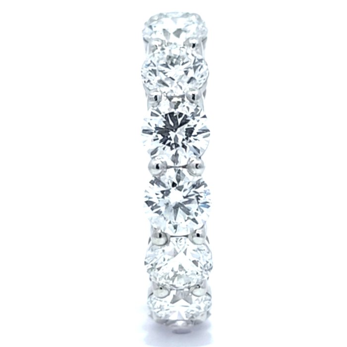 Ring Platin -  5.02ct. tw. Diamant (Laboratoriedyrket)