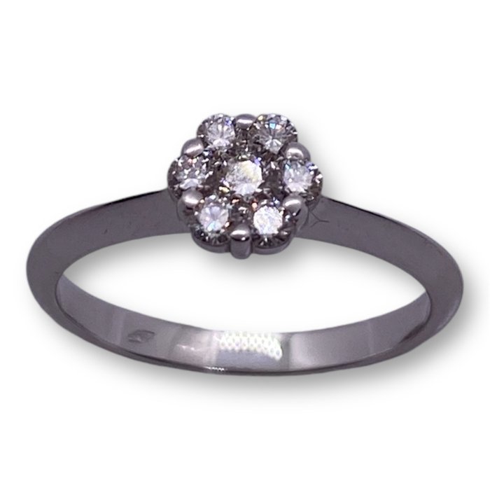 Forlovelsesring - 18 kraat Hvidguld -  0.30ct. tw. Diamant (Natur)  - Diamant - Fantasy model