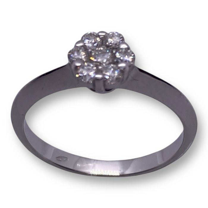 Forlovelsesring - 18 kraat Hvidguld -  0.30ct. tw. Diamant (Natur)  - Diamant - Fantasy model