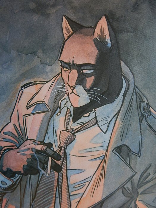 Guarnido Juanjo - 1 Offset Print - Blacksad - leaning on the bar - 2013