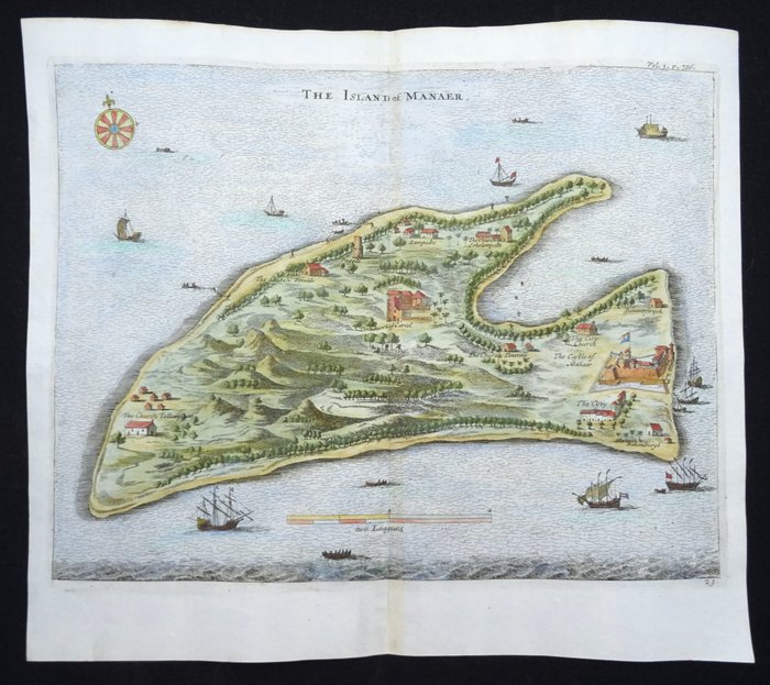 Sri Lanka - Mannar Island; Baldeus/Churchill - The Island of Manaer - 1721-1750