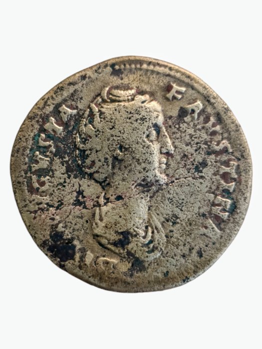 Romarriket. Faustina I († AD 140/1). Sestertius Roma - PIETAS AVG  (Ingen mindstepris)