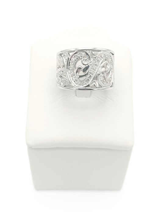 Recarlo - Ring - 18 kraat Hvidguld -  0.38ct. tw. Diamant (Natur)