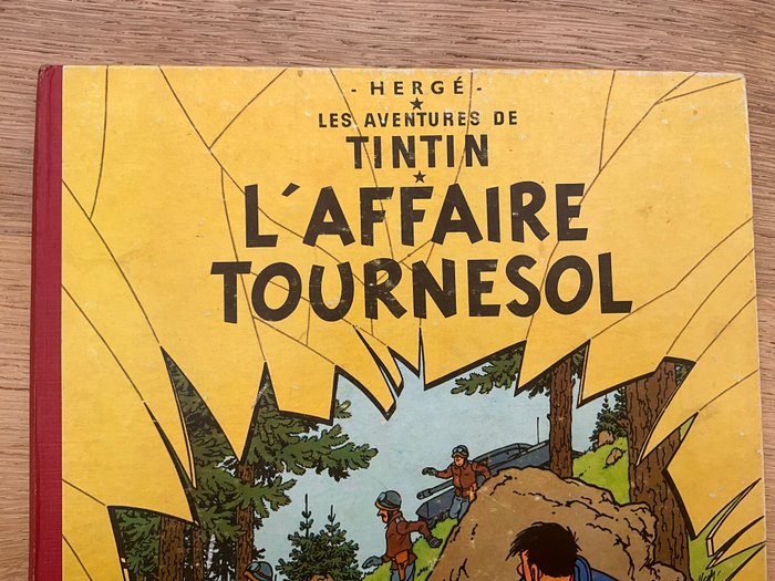 Tintin T18 - L’ Affaire Tournesol (B20) - C - 1 Album - Første belgiske udgave - 1956