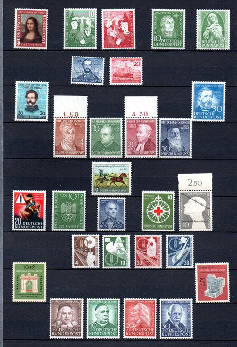 Tyskland, Forbundsrepublikken 1952/1953 - Vintage Michel 148/76 Helt postfrisk