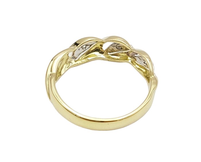 Damiani - 18 kraat Gulguld, Hvidguld - Ring - 0.04 ct Diamant