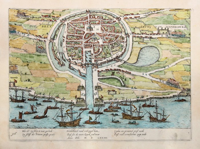 Holland - Sjælland; Frans Hogenberg (1535–1590) - Die Belegerung Middelburg - 1561-1580