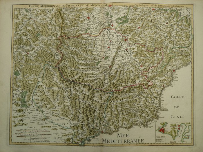 Europa - Italien / Piemonte / San Remo / Torino; Ph. Buache - Parte meridionale Piemont et du Monferrat - 1781-1800