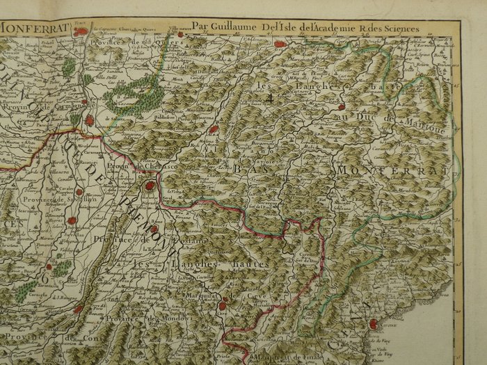 Europa - Italien / Piemonte / San Remo / Torino; Ph. Buache - Parte meridionale Piemont et du Monferrat - 1781-1800