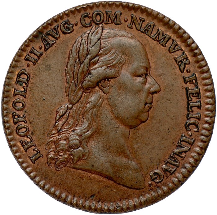 Østrigs Holland. Leopold II. (1790-1792). Jeton Brussels mint - 1791 - by Th. van Berckel - HIGH QUALITY - SCARCE