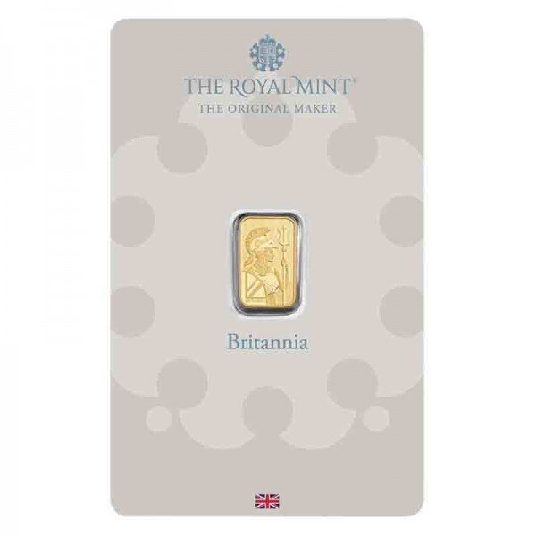 1 gram - Guld 999 - Royal Mint – Britannia - Forseglet  (Ingen mindstepris)