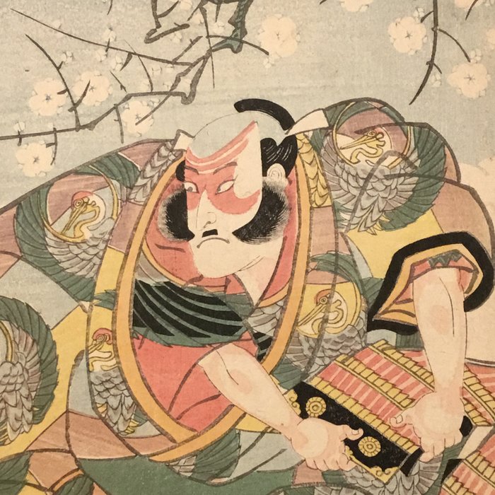 Kabuki actor Nakamura Shikan II as Kobayashi no Asahina 小林の朝比奈 - ca 1832 - Utagawa Kunisada (1785-1865) - Japan -  Sene Edo-periode