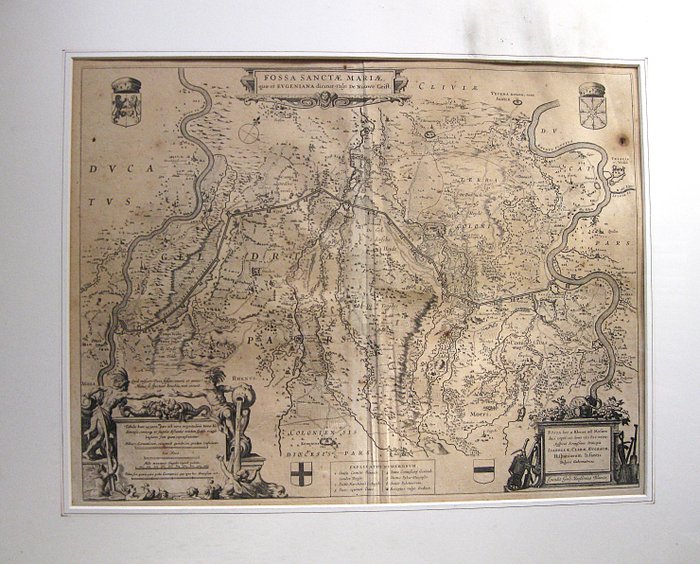 Holland - Limburg / Fossa Sancta mariae eller fossa Eugenia; Willem Blaeu - "Theatrum orbis Terrarum, sive Atlas novum" - 1621-1650