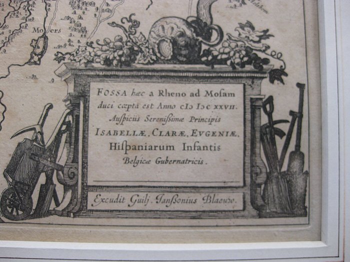 Holland - Limburg / Fossa Sancta mariae eller fossa Eugenia; Willem Blaeu - "Theatrum orbis Terrarum, sive Atlas novum" - 1621-1650