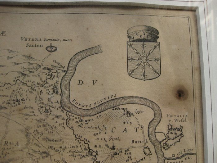 Holland - Limburg / Fossa Sancta mariae eller fossa Eugenia; Willem Blaeu - "Theatrum orbis Terrarum, sive Atlas novum" - 1621-1650