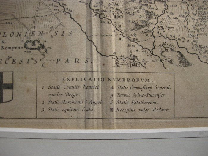 Holland - Limburg / Fossa Sancta mariae eller fossa Eugenia; Willem Blaeu - "Theatrum orbis Terrarum, sive Atlas novum" - 1621-1650