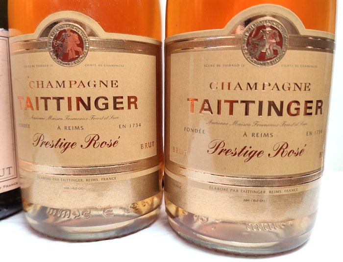 Taittinger, Veuve Clicquot, Champagne Veuve Clicquot Rosé  0,75 l  x2  Taittinger Prestige Rosé (0,375 l) x4 - Reims Brut - 6 Bottle (0,75 L), Bottles (0,37 L)