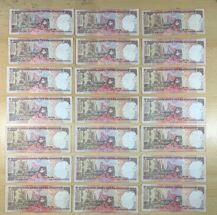 Indien - 70 Banknotes - various dates  (Ingen mindstepris)