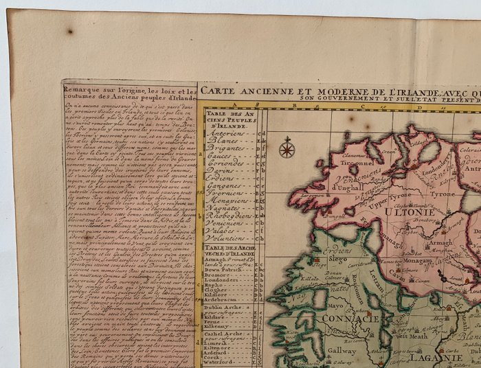 Irland - Irland; H. Chatelain - Carte ancienne et moderne de l'Irlande; avec quelques remarques sur son gouvernement et sur l'etat - 1701-1720