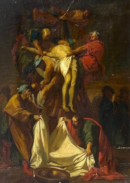 Euroopean school (XIX), afterJean Baptiste Jouvenet - Descendimiento de la cruz