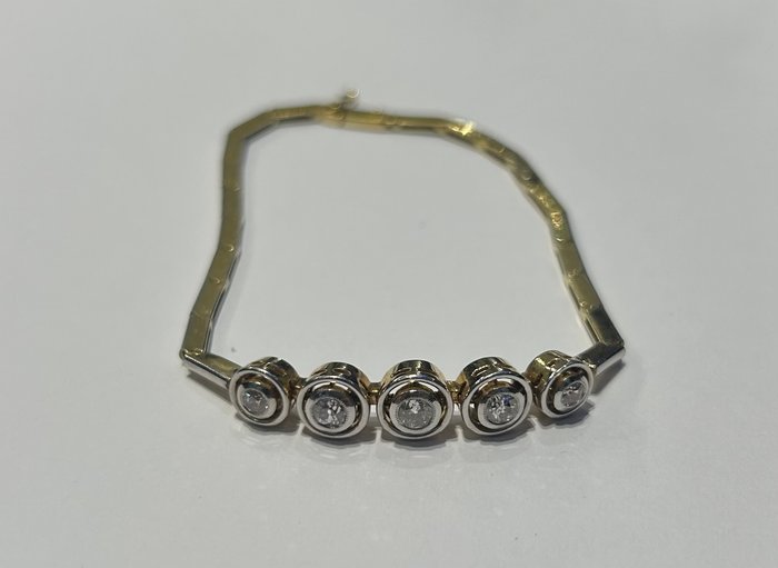 Armbånd - 18 kraat Gulguld, Hvidguld -  0.70ct. tw. Diamant (Natur)