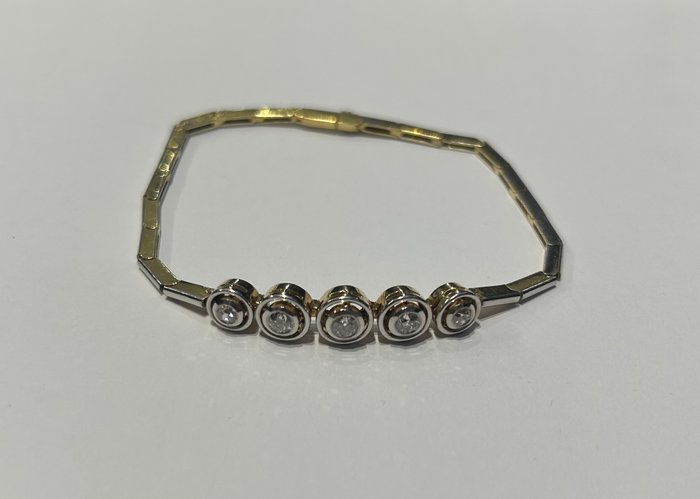 Armbånd - 18 kraat Gulguld, Hvidguld -  0.70ct. tw. Diamant (Natur)