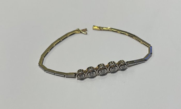 Armbånd - 18 kraat Gulguld, Hvidguld -  0.70ct. tw. Diamant (Natur)