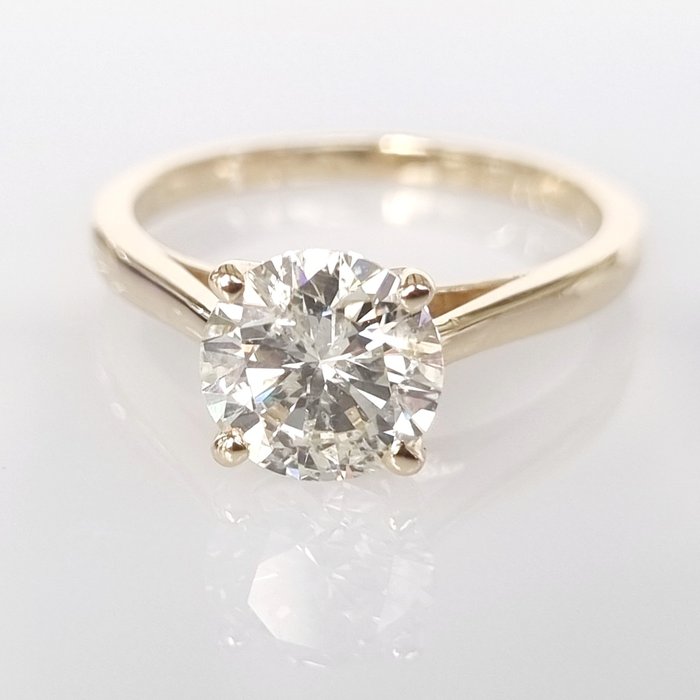 Forlovelsesring - 14 karat Gulguld -  1.51ct. tw. Diamant (Natur)