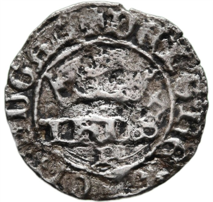 Portugal. João I (1385-1433). Meio Real Atípico (5 soldos) P/P O, Porto