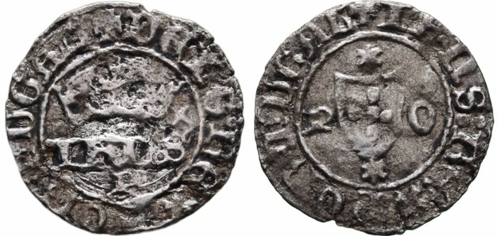 Portugal. João I (1385-1433). Meio Real Atípico (5 soldos) P/P O, Porto