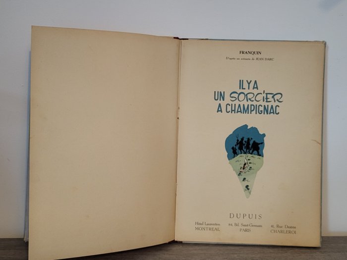 Spirou et Fantasio T2 - Il y a un sorcier à Champignac - C - 1 Album - Første belgiske udgave - 1951