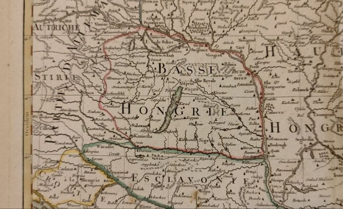 Ungarn - Rumænien Budapest Slovakiet, Bratislava Serbien Beograd, Transsylvanien ,Barcaság Tara Barsei; Janvier - Le royaume de Hongrie divisee en haute et basse Hongrie Transyvanie Esclavonie et Croatie.... - 1761-1780