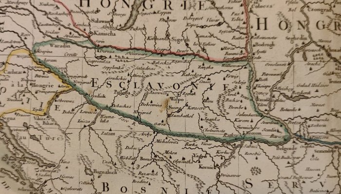 Ungarn - Rumænien Budapest Slovakiet, Bratislava Serbien Beograd, Transsylvanien ,Barcaság Tara Barsei; Janvier - Le royaume de Hongrie divisee en haute et basse Hongrie Transyvanie Esclavonie et Croatie.... - 1761-1780