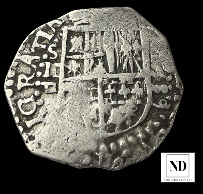 Kongeriget Spanien. Felipe II (1556-1598). 2 Reales 1589 - Sevilla