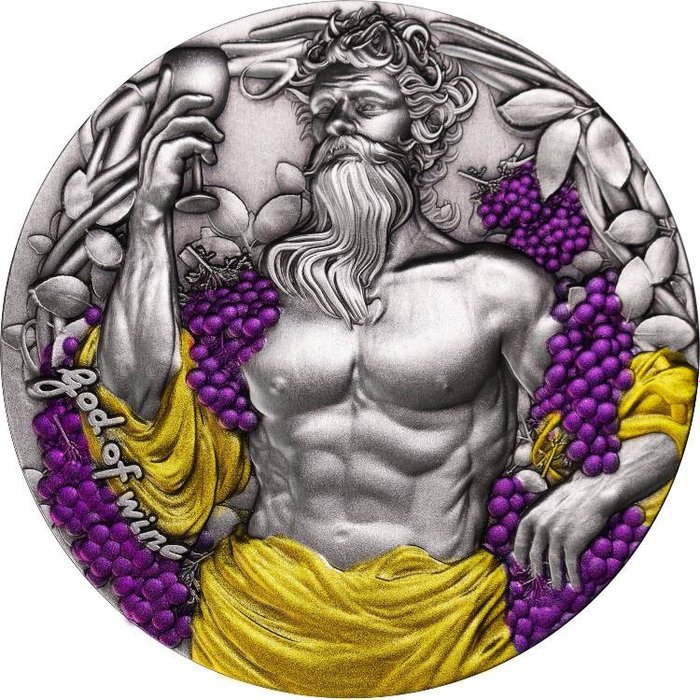 Cameroun. 2000 Francs 2025 Dionysus God of Wine, 2 Oz (.999)