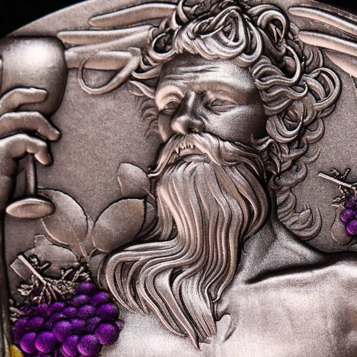 Cameroun. 2000 Francs 2025 Dionysus God of Wine, 2 Oz (.999)