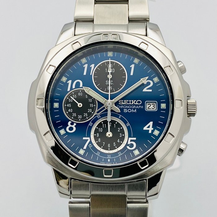 Seiko - Seiko Chronograph Blue Dial 50M - Ingen mindstepris - Mænd - 2011-nu