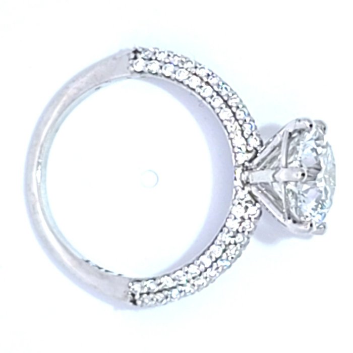 Ingen mindstepris - Ring - 14 karat Hvidguld -  3.49ct. tw. Diamant (Laboratoriedyrket) - Diamant