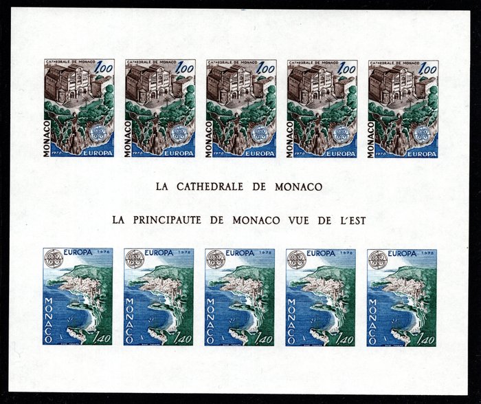 Monaco 1978 - Cept lille ark imperforeret - Gratis forsendelse over hele verden - Yvert 13