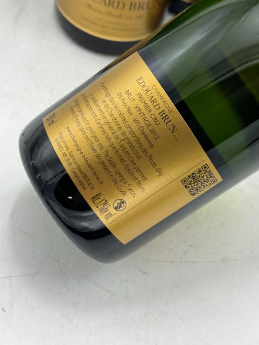 2012 Edouard Brun, Premier Cru - Champagne Brut - 6 Flasker (0,75 L)