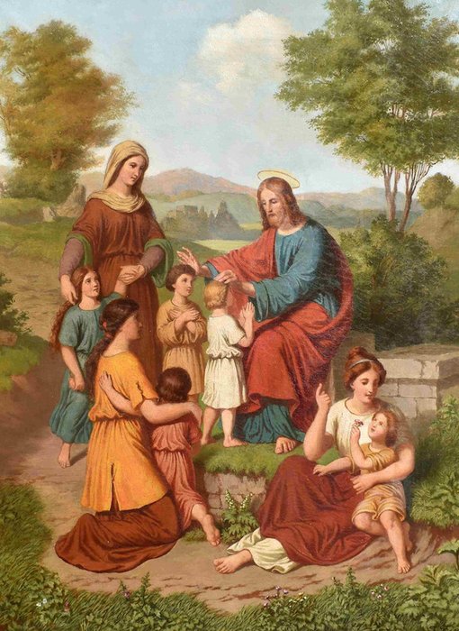 Josef Zink (1838-1907) - Christus segnet die Kinder