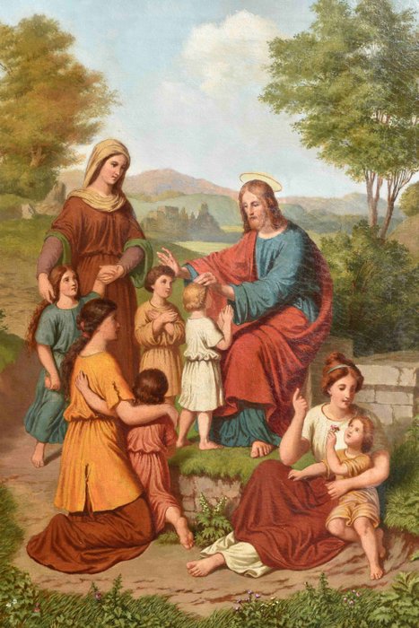 Josef Zink (1838-1907) - Christus segnet die Kinder