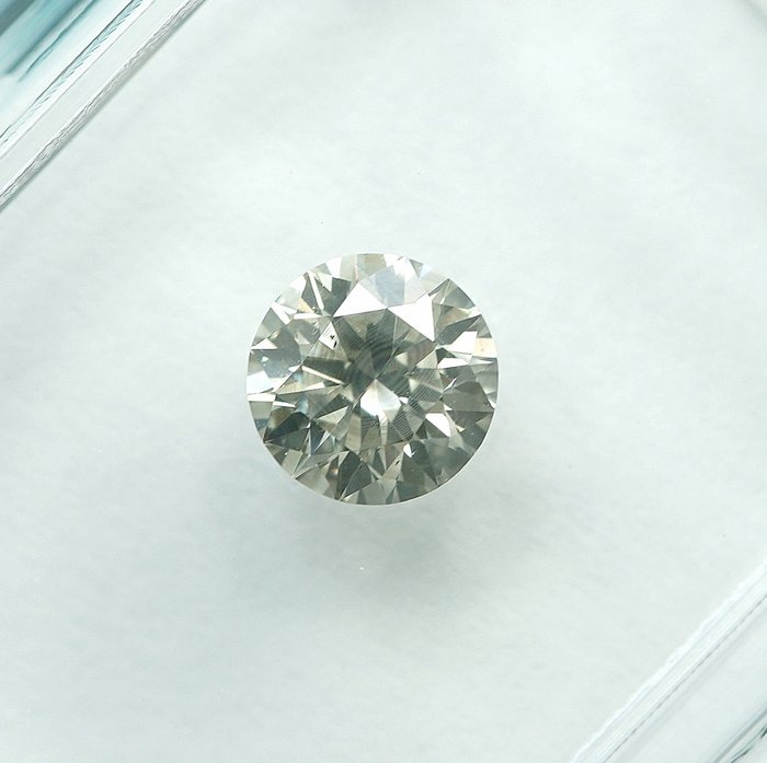 1 pcs Diamant  (Naturfarvet)  - 0.42 ct - Light Grålig Gul - SI1 - International Gemological Institute (IGI)