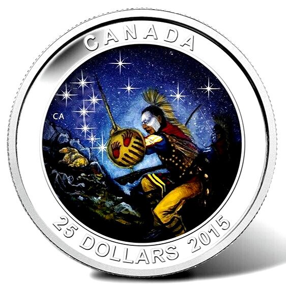 Canada. 25 Dollars 2015 "Stars Charts Costellations", 1 Oz (.999) Proof  (Ingen mindstepris)