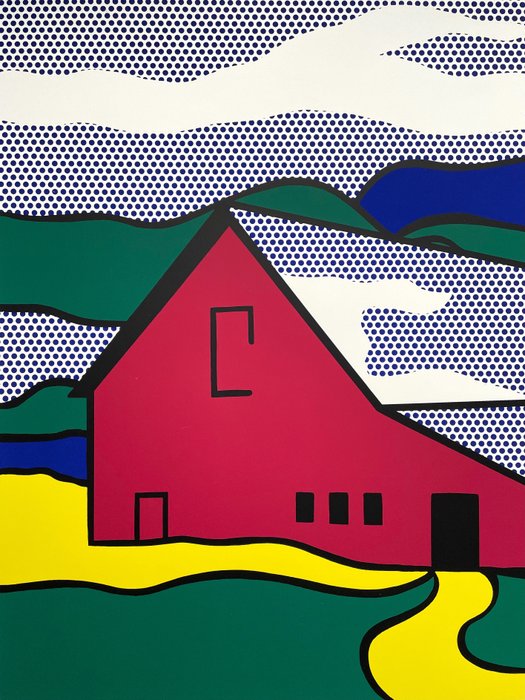 Roy Lichtenstein (after) - Red Barn II - Silkscreen - Achenbach licensed print